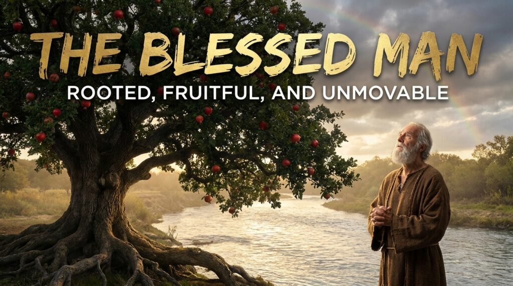 THE BLESSED MAN:ROOTED, FRUITFUL, AND UNMOVABLE.