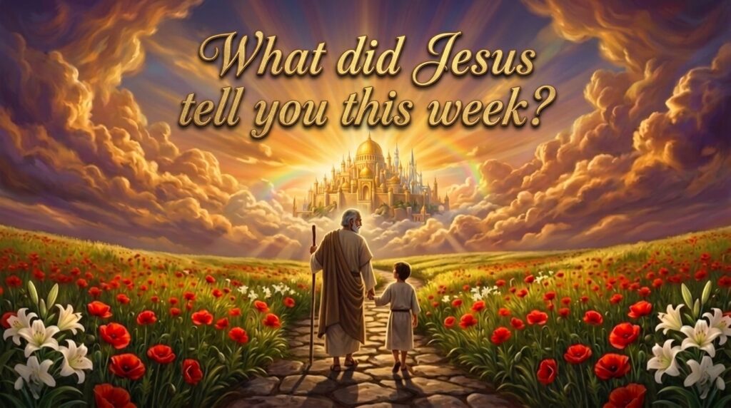 What did Jesus tell you this week?